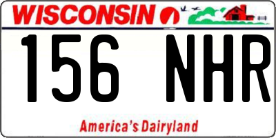 WI license plate 156NHR
