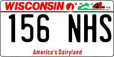 WI license plate 156NHS