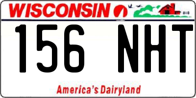 WI license plate 156NHT