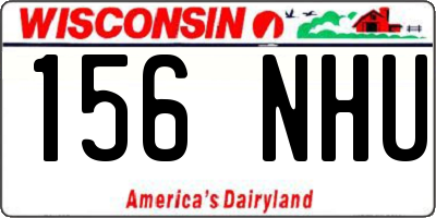 WI license plate 156NHU