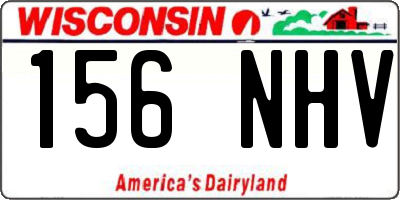 WI license plate 156NHV