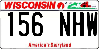 WI license plate 156NHW