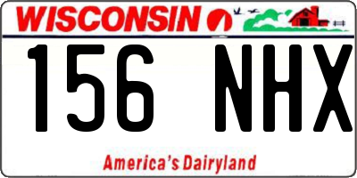 WI license plate 156NHX