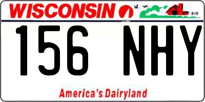 WI license plate 156NHY