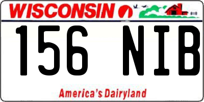 WI license plate 156NIB