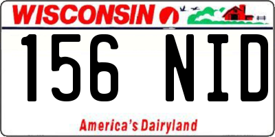 WI license plate 156NID