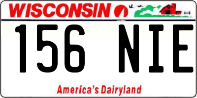 WI license plate 156NIE