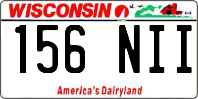WI license plate 156NII