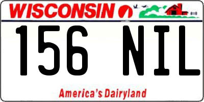 WI license plate 156NIL