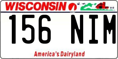 WI license plate 156NIM