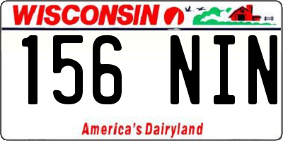 WI license plate 156NIN