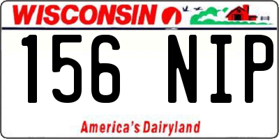 WI license plate 156NIP