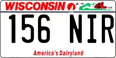 WI license plate 156NIR