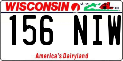 WI license plate 156NIW