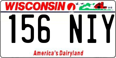 WI license plate 156NIY