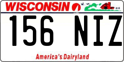 WI license plate 156NIZ