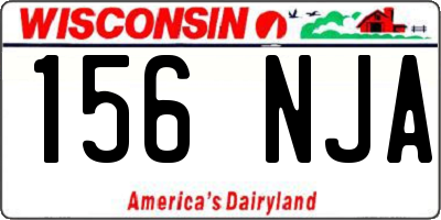 WI license plate 156NJA