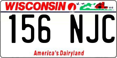 WI license plate 156NJC