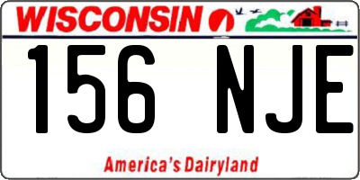 WI license plate 156NJE