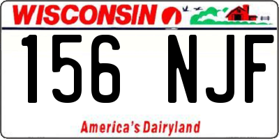 WI license plate 156NJF