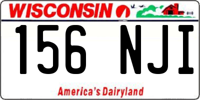 WI license plate 156NJI