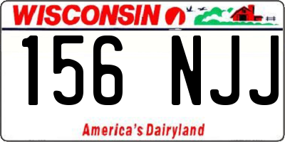 WI license plate 156NJJ