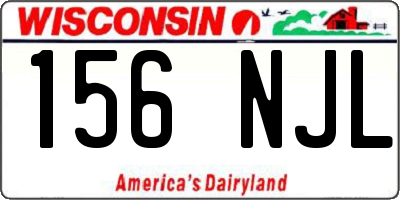 WI license plate 156NJL