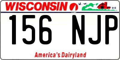 WI license plate 156NJP