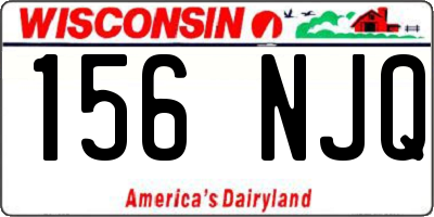 WI license plate 156NJQ