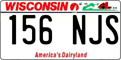 WI license plate 156NJS