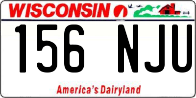 WI license plate 156NJU