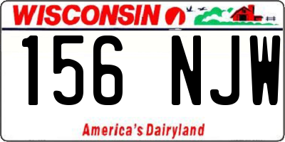 WI license plate 156NJW