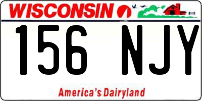 WI license plate 156NJY