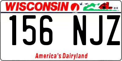 WI license plate 156NJZ