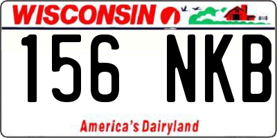 WI license plate 156NKB