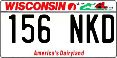 WI license plate 156NKD