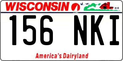 WI license plate 156NKI