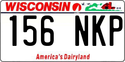 WI license plate 156NKP