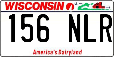 WI license plate 156NLR