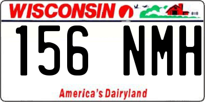 WI license plate 156NMH