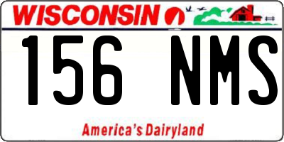 WI license plate 156NMS