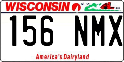 WI license plate 156NMX