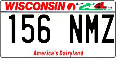 WI license plate 156NMZ