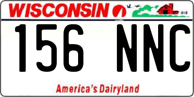 WI license plate 156NNC