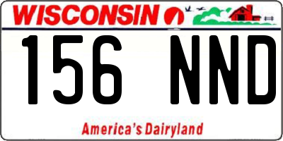 WI license plate 156NND
