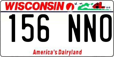 WI license plate 156NNO