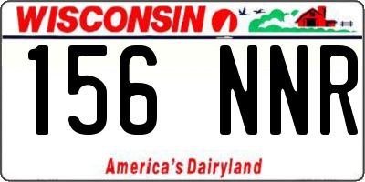 WI license plate 156NNR