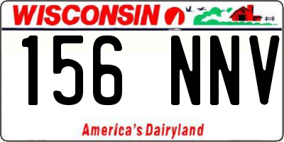WI license plate 156NNV