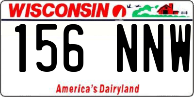 WI license plate 156NNW