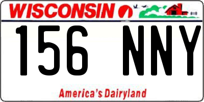 WI license plate 156NNY
